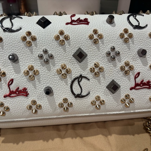 Christian Louboutin White Studded Women's Bag - Picture 2 of 8
